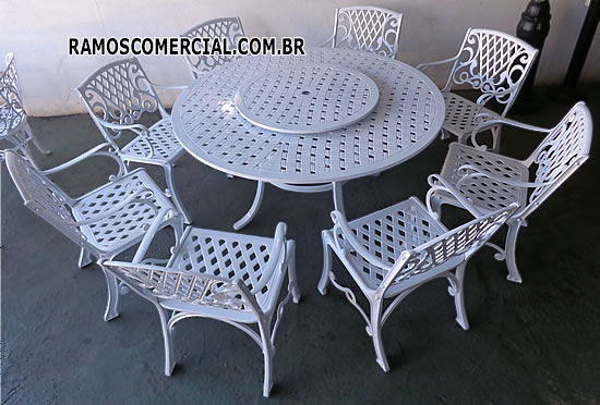 Mesa giratória 8 lugares